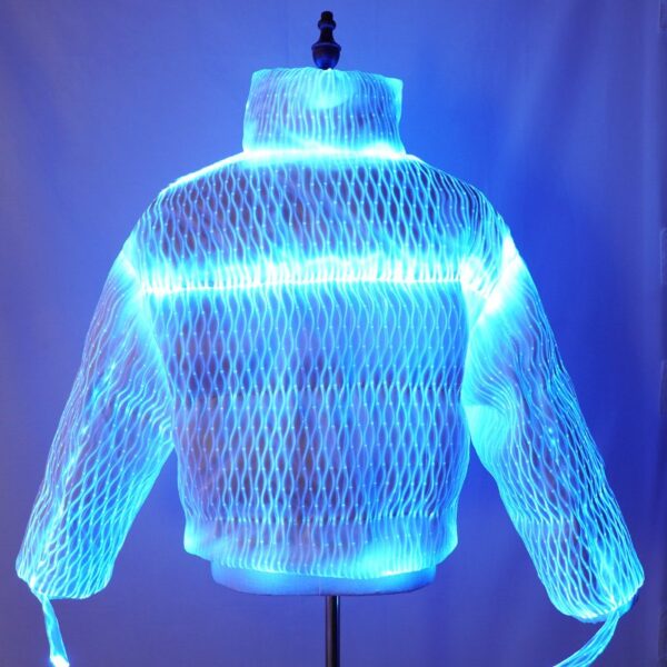 Shiny Puffer Jacket: Iridescent Ski Companion, Captivating Slope Style - Lumisonata - 图片 8