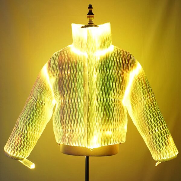 Shiny Puffer Jacket: Iridescent Ski Companion, Captivating Slope Style - Lumisonata - 图片 7