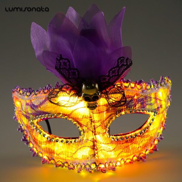 Led Halloween Mask, Light Up the Night With Our Rave Mask - Lumisonata - Imagem 5