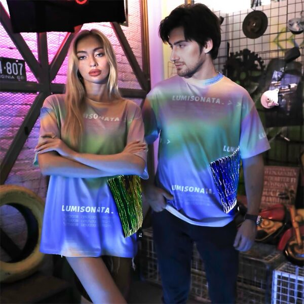 Couple T-Shirts, Light Up Printed T Shirt for Women- Lumisonata - Imagen 3