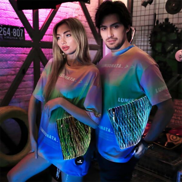 Couple T-Shirts, Light Up Printed T Shirt for Women- Lumisonata - Imagen 4