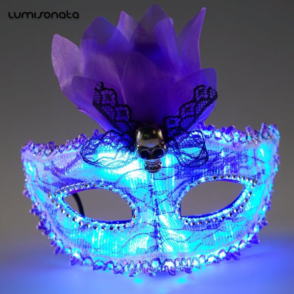 Led Halloween Mask, Light Up the Night With Our Rave Mask - Lumisonata - Imagem 6