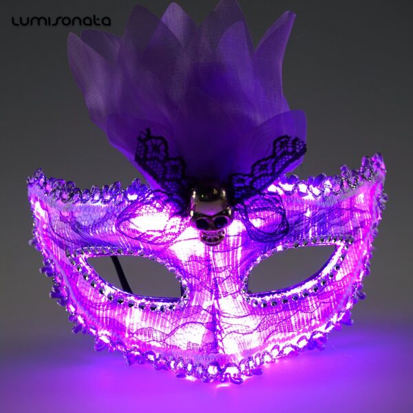 Led Halloween Mask, Light Up the Night With Our Rave Mask - Lumisonata - Imagem 7