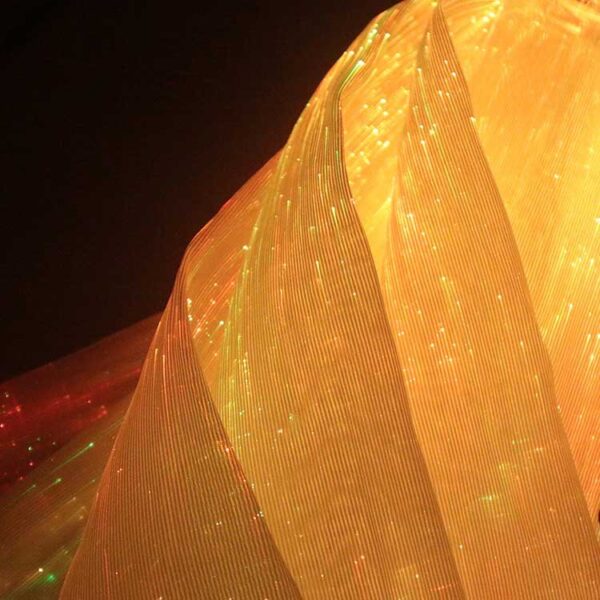 Red Fabric (Rave Luminous Fiber Optic Fabric) - Lumisonata - Image 6