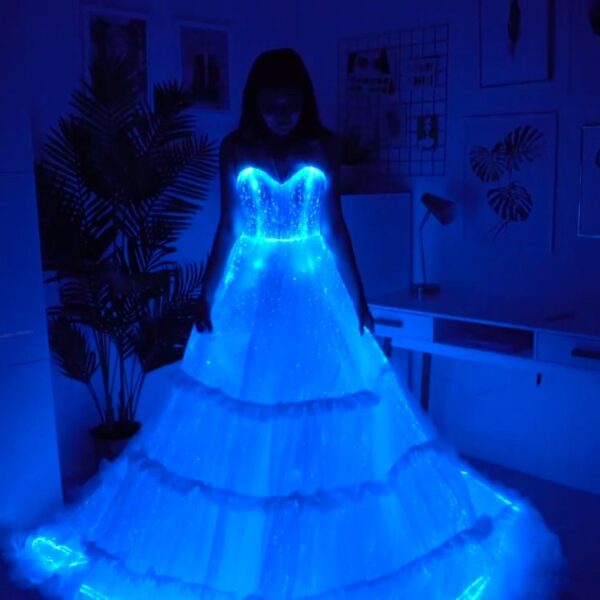 Fiber Optic Wedding Dress: Radiant, Enchanting Evening Party Dresses for Unforgettable Illuminated Elegance - Lumisonata - Image 4