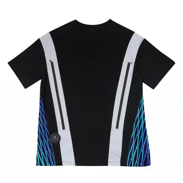 LED fiber optic fabric T-Shirts, Oversized T Shirts For Men - Lumisonata - Imagen 2