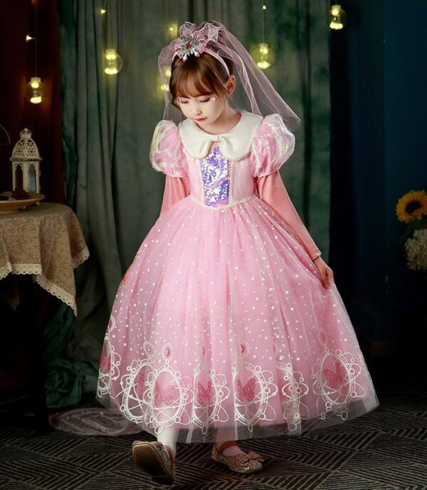 Pink Princess Dress For Girls Children Dress - Lumisonata - Image 4