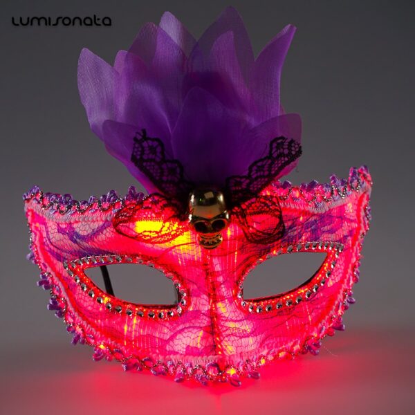 Led Halloween Mask, Light Up the Night With Our Rave Mask - Lumisonata - Imagem 3