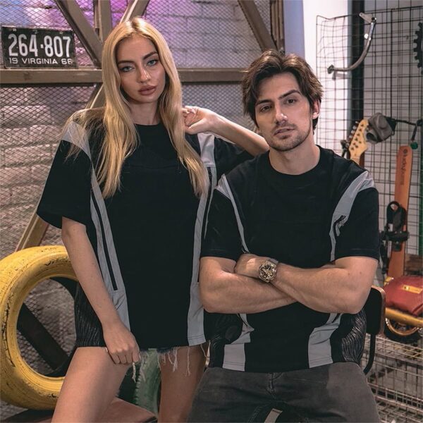 LED fiber optic fabric T-Shirts, Oversized T Shirts For Men - Lumisonata - Imagen 5