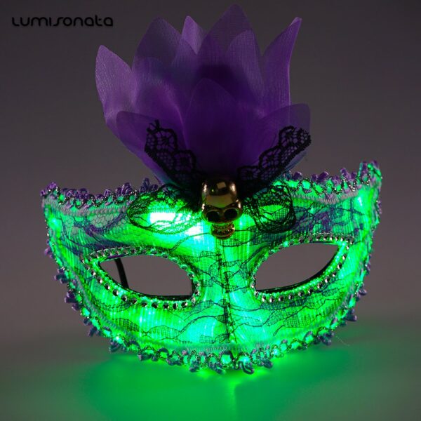 Led Halloween Mask, Light Up the Night With Our Rave Mask - Lumisonata - Imagem 4