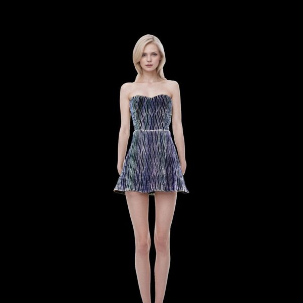 Black Prom Dress Sleeveless Tube Top Light Up Dress Led Clothing - Lumisonata - Image 5