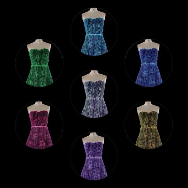 Black Prom Dress Sleeveless Tube Top Light Up Dress Led Clothing - Lumisonata - Image 3