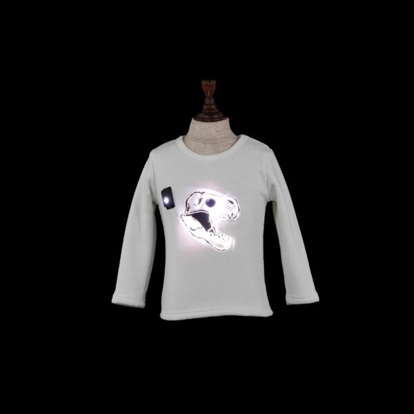 Glow Toddler Sweatshirt with Light Up Dinosaur - Lumisonata - Image 3