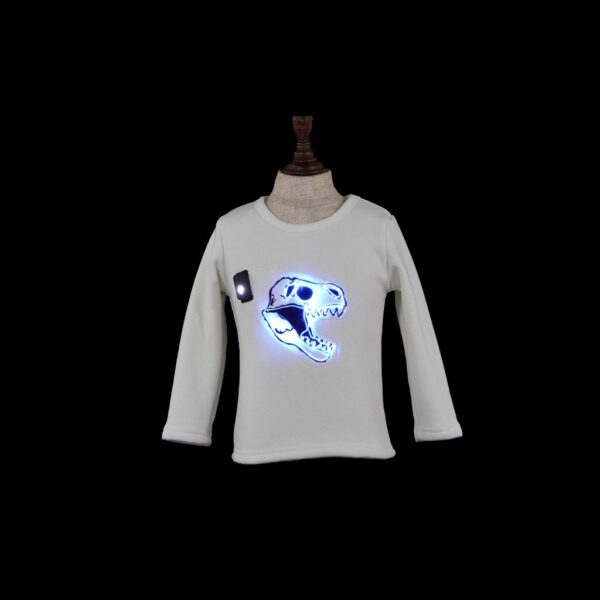Glow Toddler Sweatshirt with Light Up Dinosaur - Lumisonata - Image 8