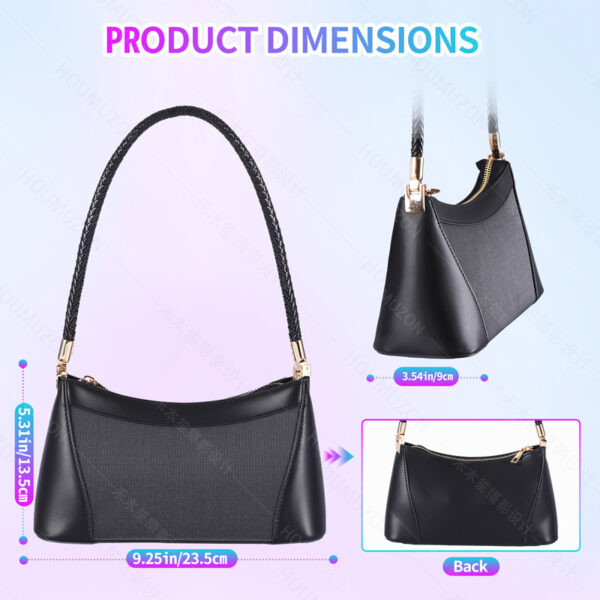 Lumisonata Led Light Up Pink Shoulder Bags For Women Cute Hobo Tote Handbag Mini Clutch Purse Zipper Closure - Image 5