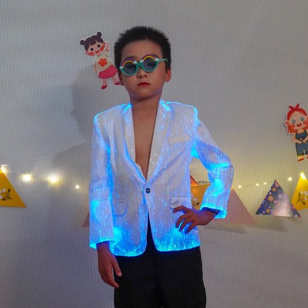 White starlight children luminous small suit - Imagen 2