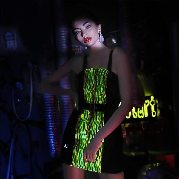 Cyberpunk A-dress Luminous Overskirt - Lumisonata - Imagem 7
