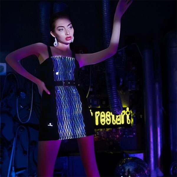 Cyberpunk A-dress Luminous Overskirt - Lumisonata - Imagem 8
