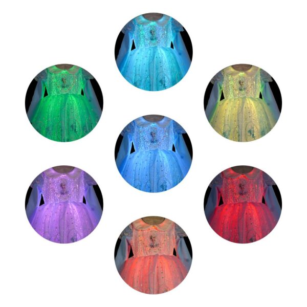 Blue Girl Embroidery StraightTutu Tulle Party Flower Girl Dress - Lumisonata - Imagem 5